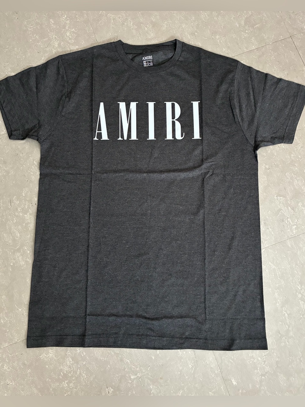 New Men’s Dark Gray Graphic AMIRI T-shirt Size LG